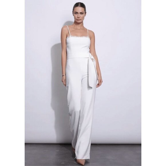 Karina Grimaldi Francesca Jumpsuit Ice Womens Size Large - Picture 12 of 12